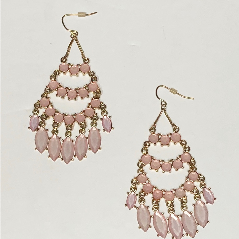 Last Chance……NWOT Kate Spade Rose Gold Pink Chandelier Earrings - Picture 6 of 8